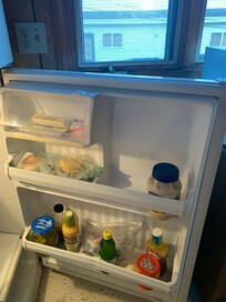 Old food in fridge
