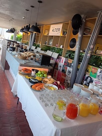 Breakfast time was supper with variety of food for everyone