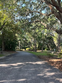 The drive onto the property