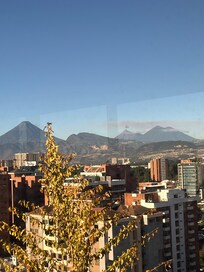 Yes, that volcano is erupting in the background.