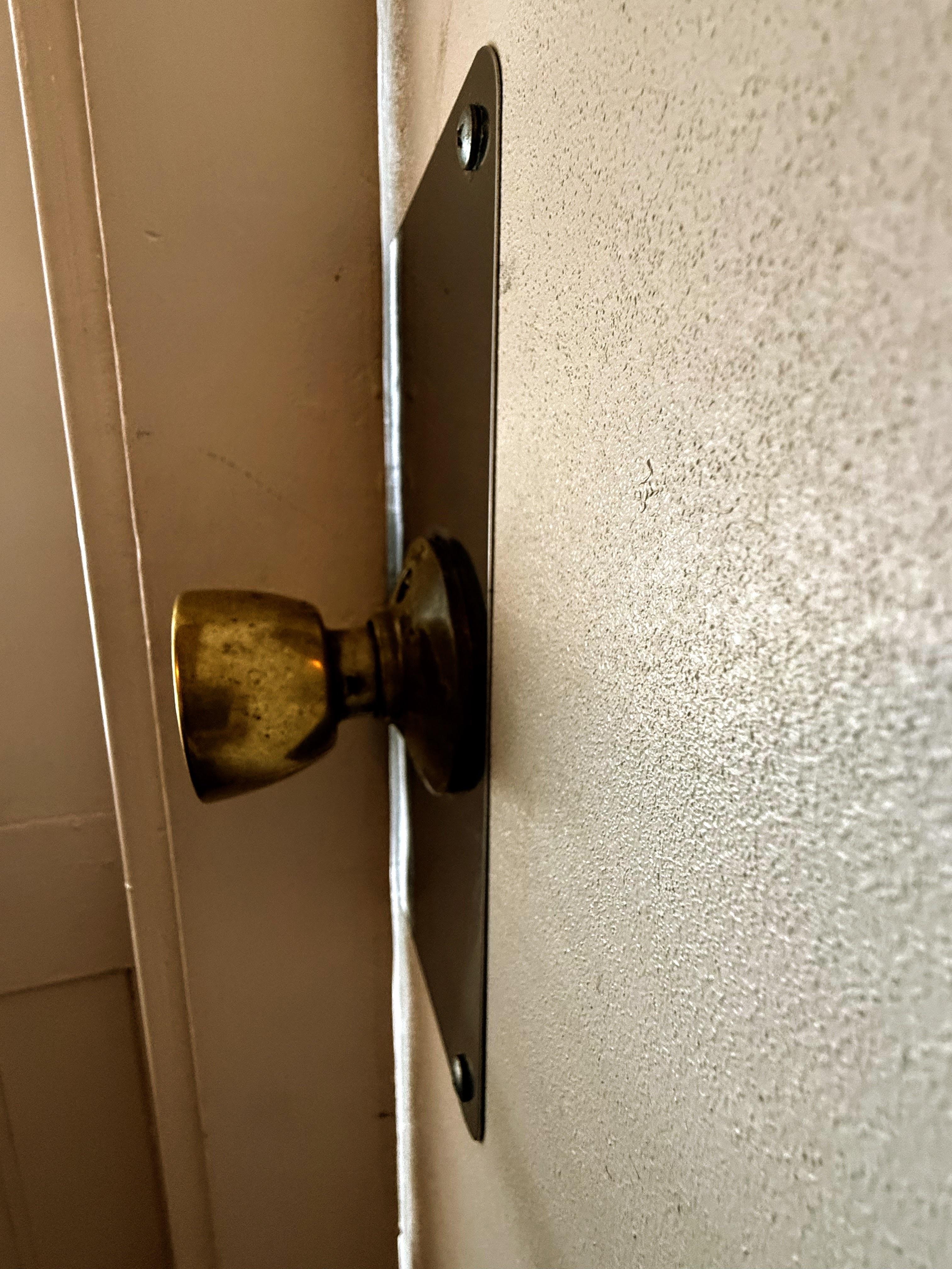 This is the only door to the outside, which did not seal very well with laughably not secure