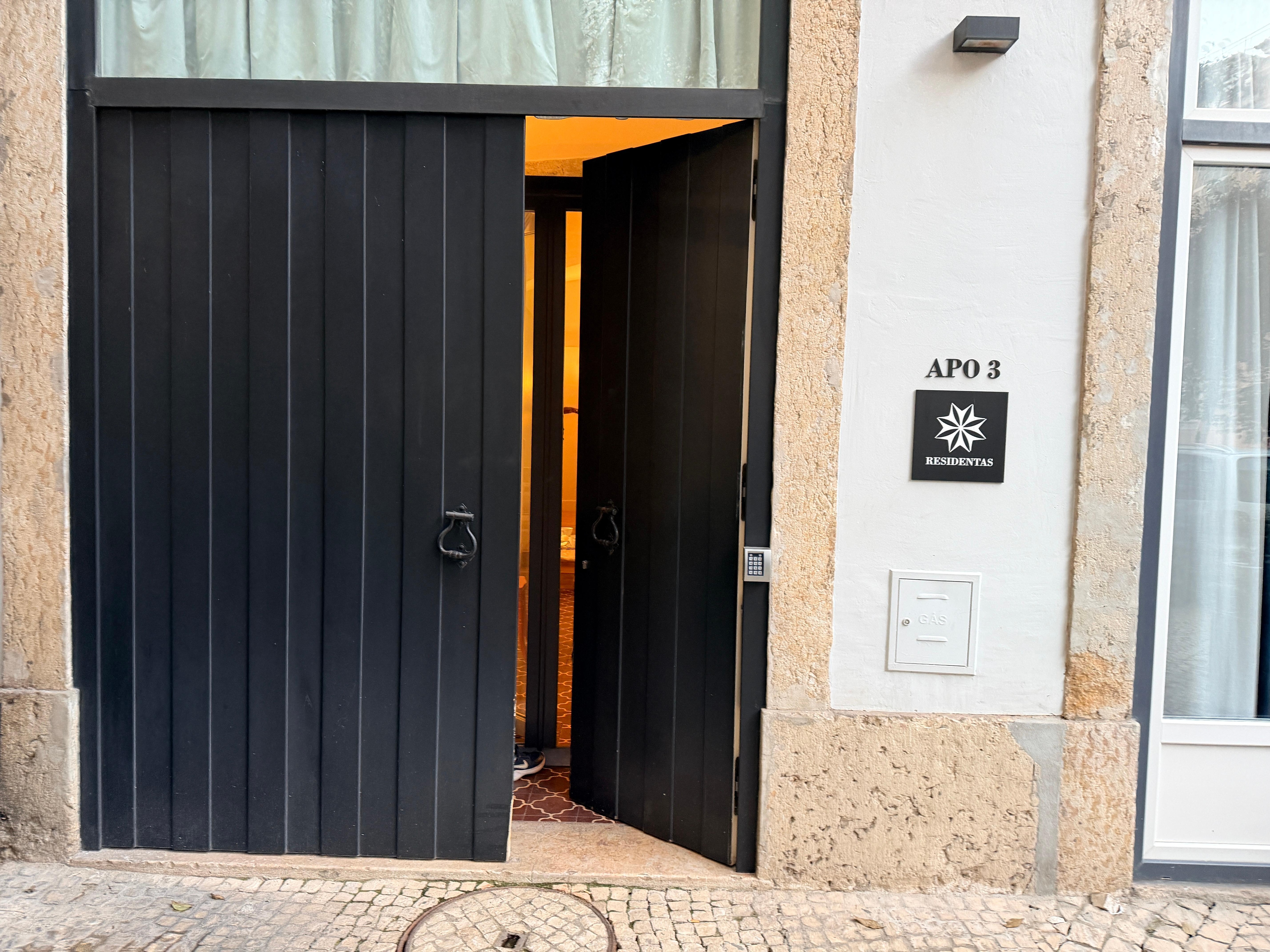 The store shutters basically used as a door to enter the room. They didn’t even bother to keep a real door to the room. 
