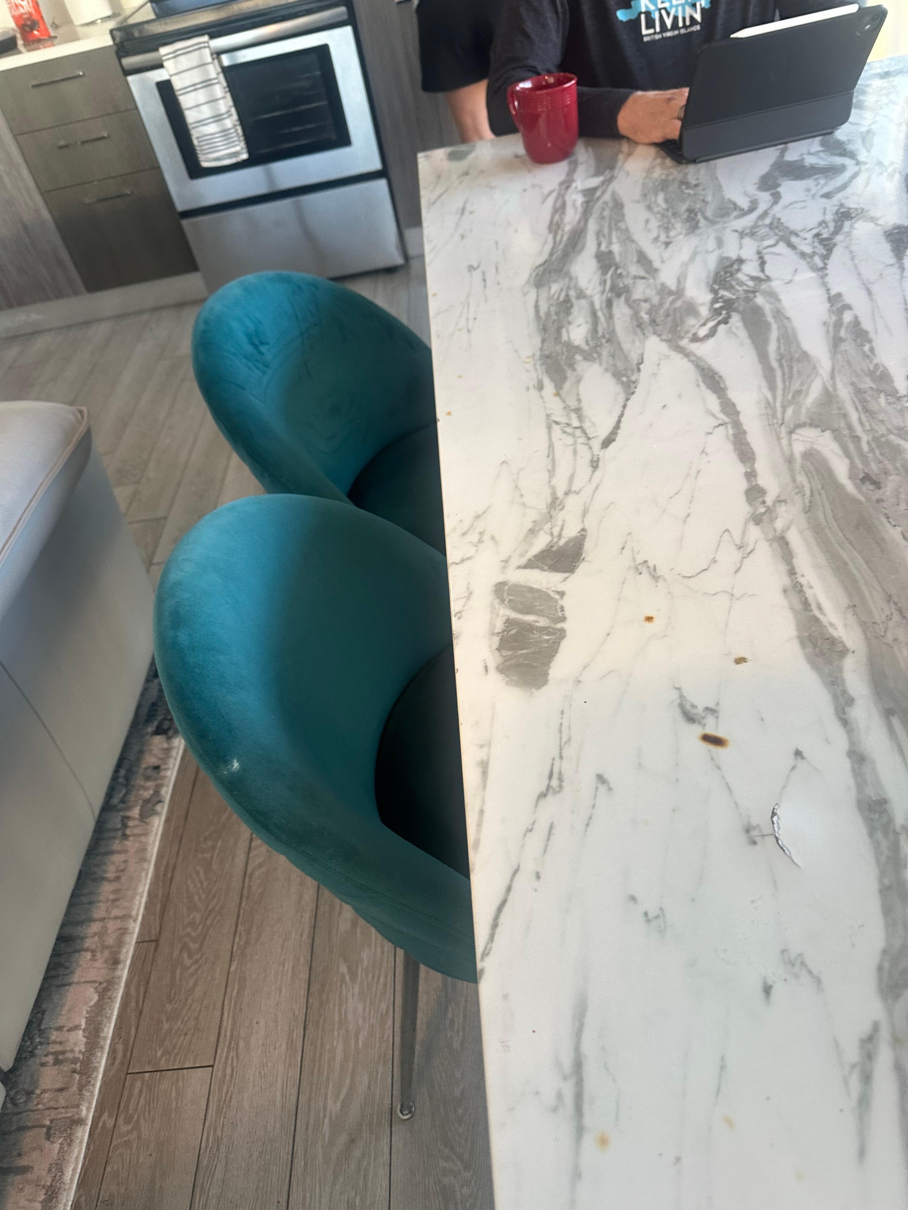 Cigarette buns on dinning table