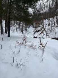 Beautiful view of the frozen waterfall