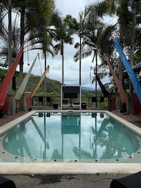 view from the pool