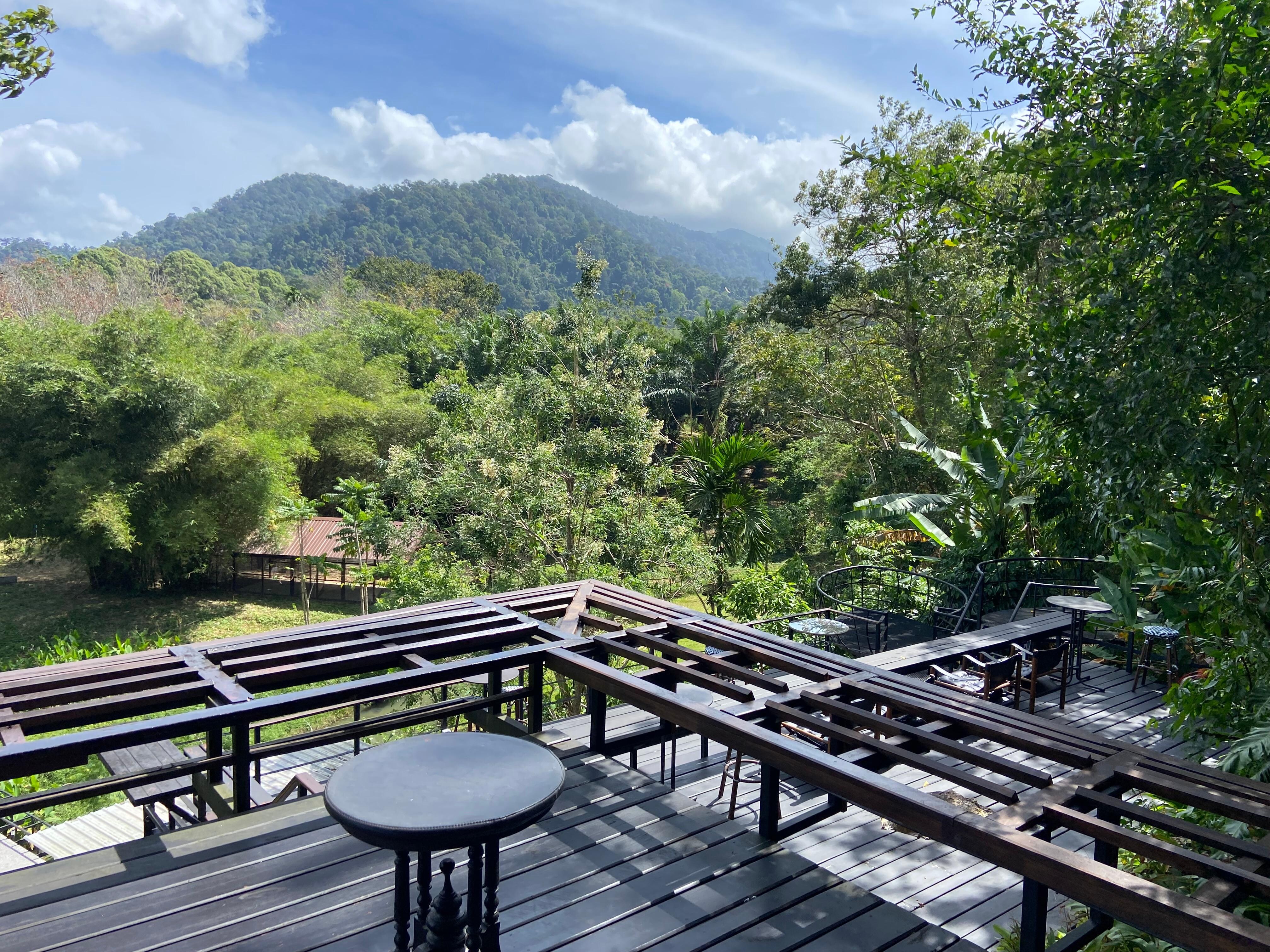 Dining area with views