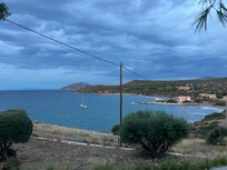 お部屋からエーゲ海が見えます。