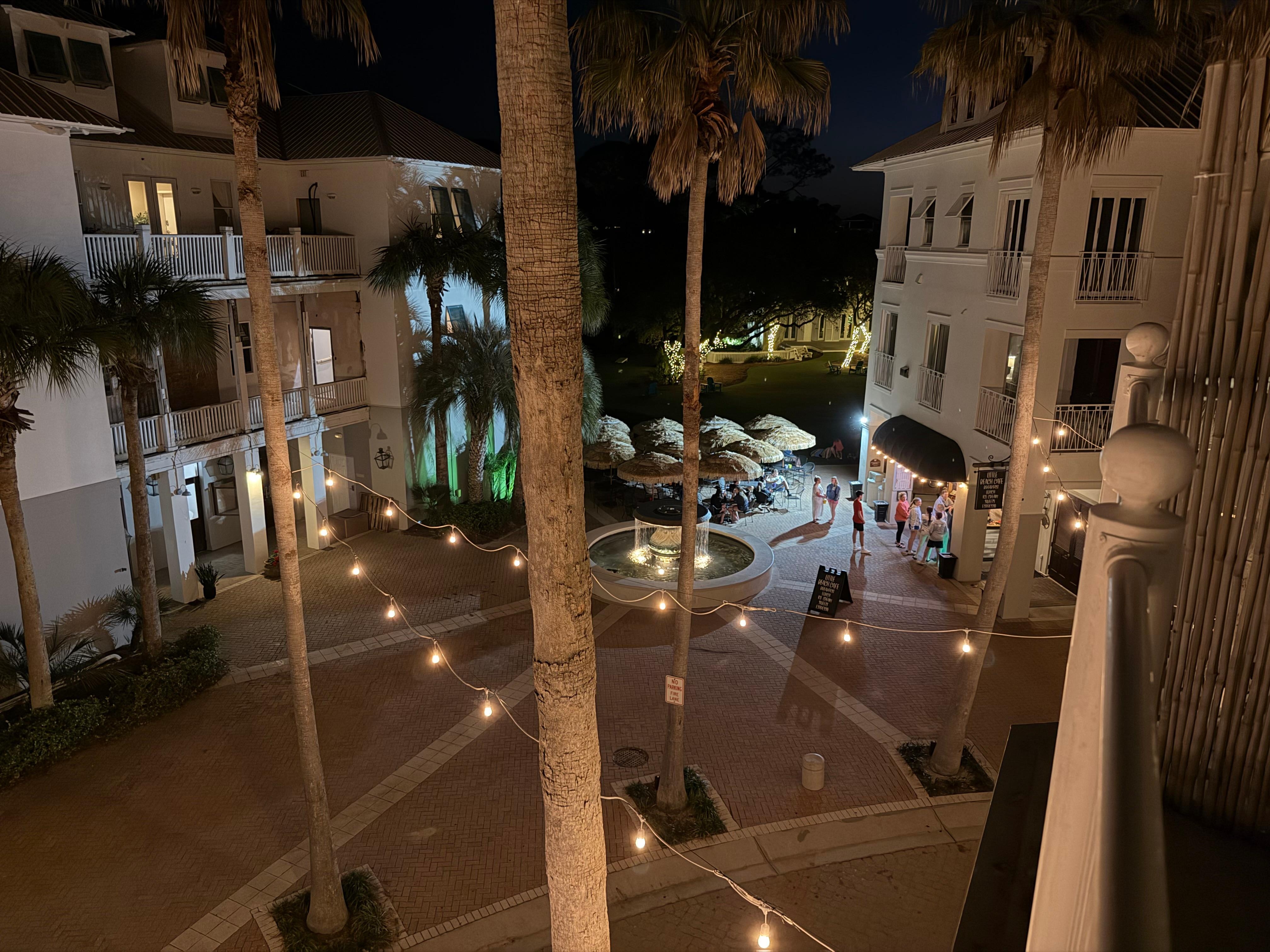 View from balcony at dark