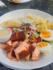 En av hotellets rätter. Fantastiskt god mat överlag.