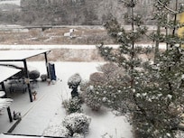 From the big window up stairs you can see the river flowing.