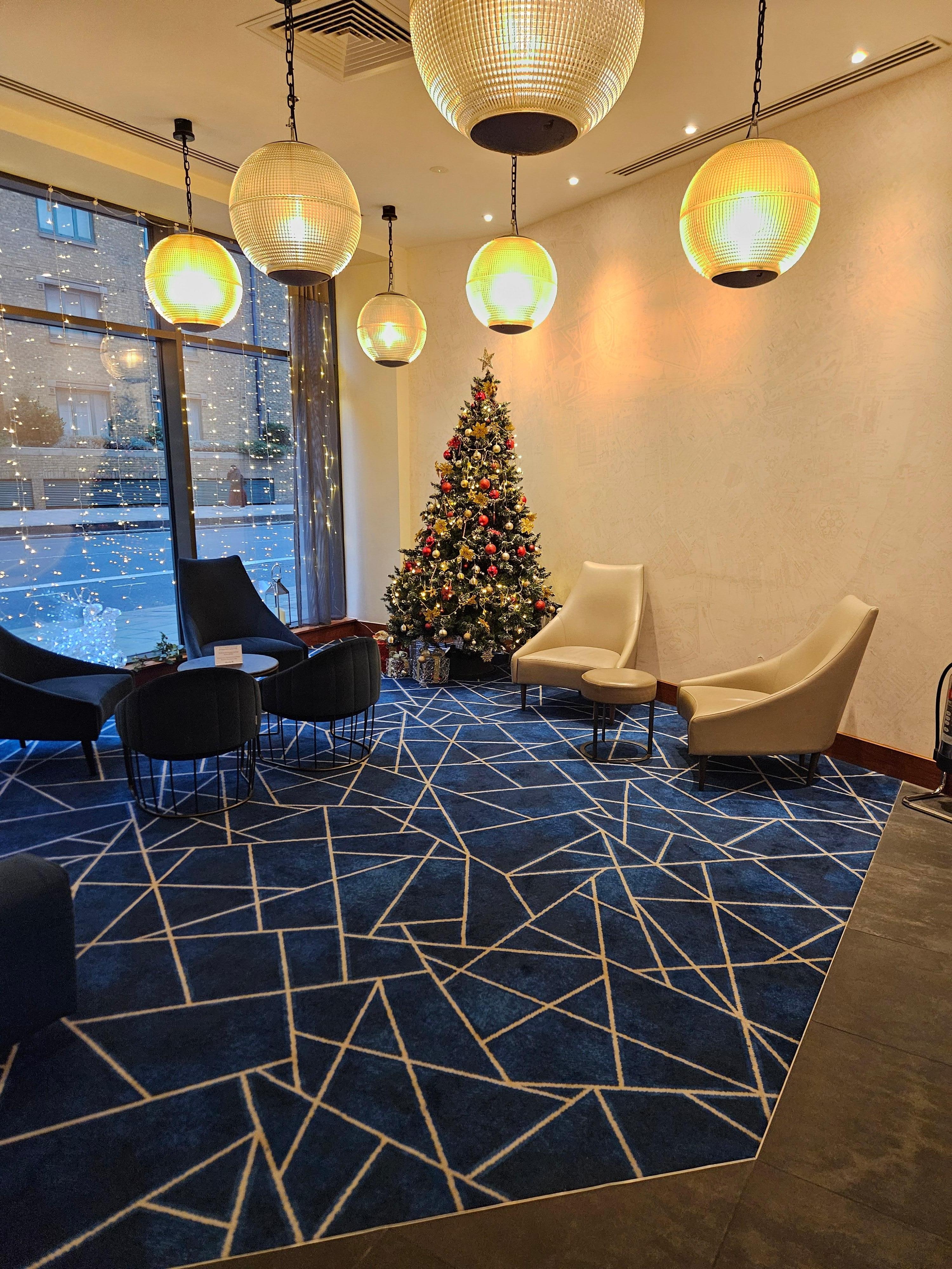 Part of the large lobby 
