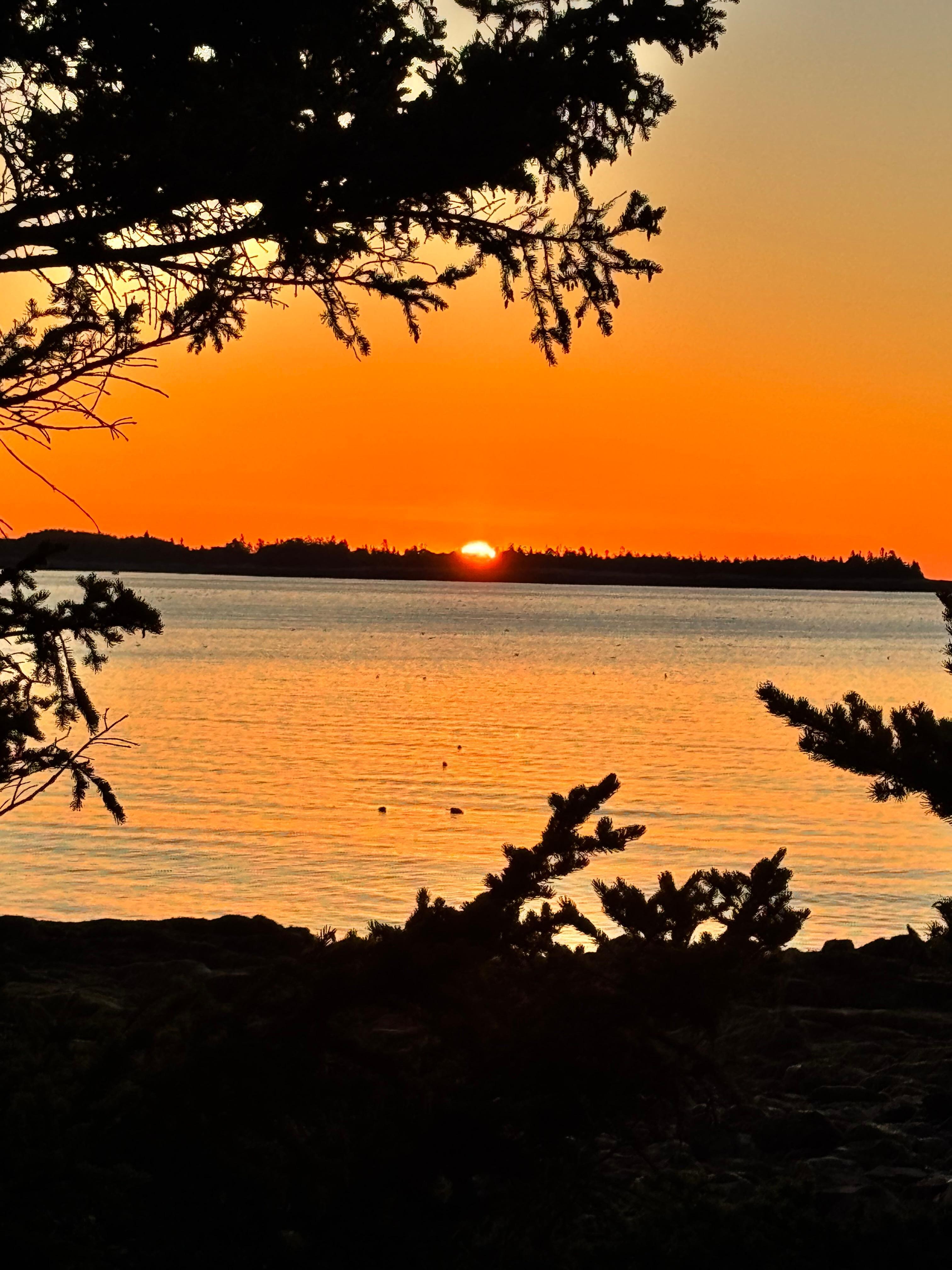 Sunrise from the deck. 