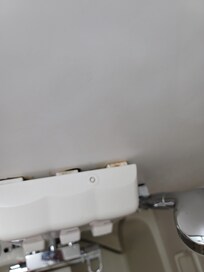 Black mold behind the soap_shampoo dispenser
