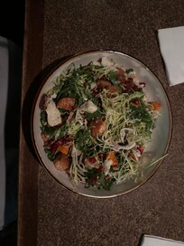 Salad bowl at dinner