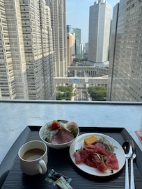 Enjoy the view when having the breakfast