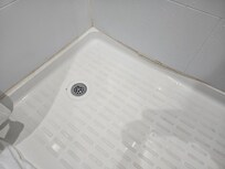 Bathroom shower, mold and poor construction.