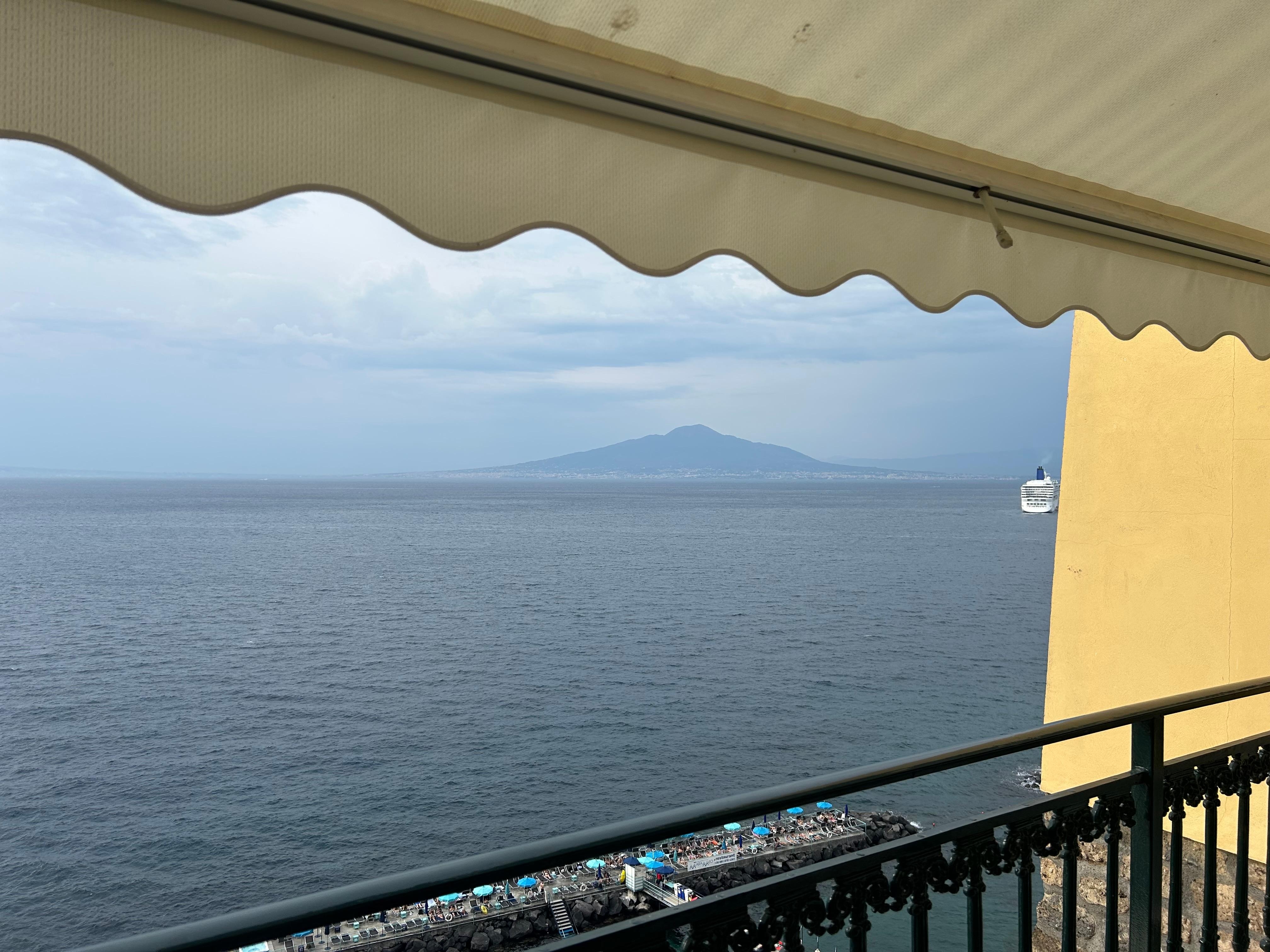 Mount Vesuvius Volcano from balcony