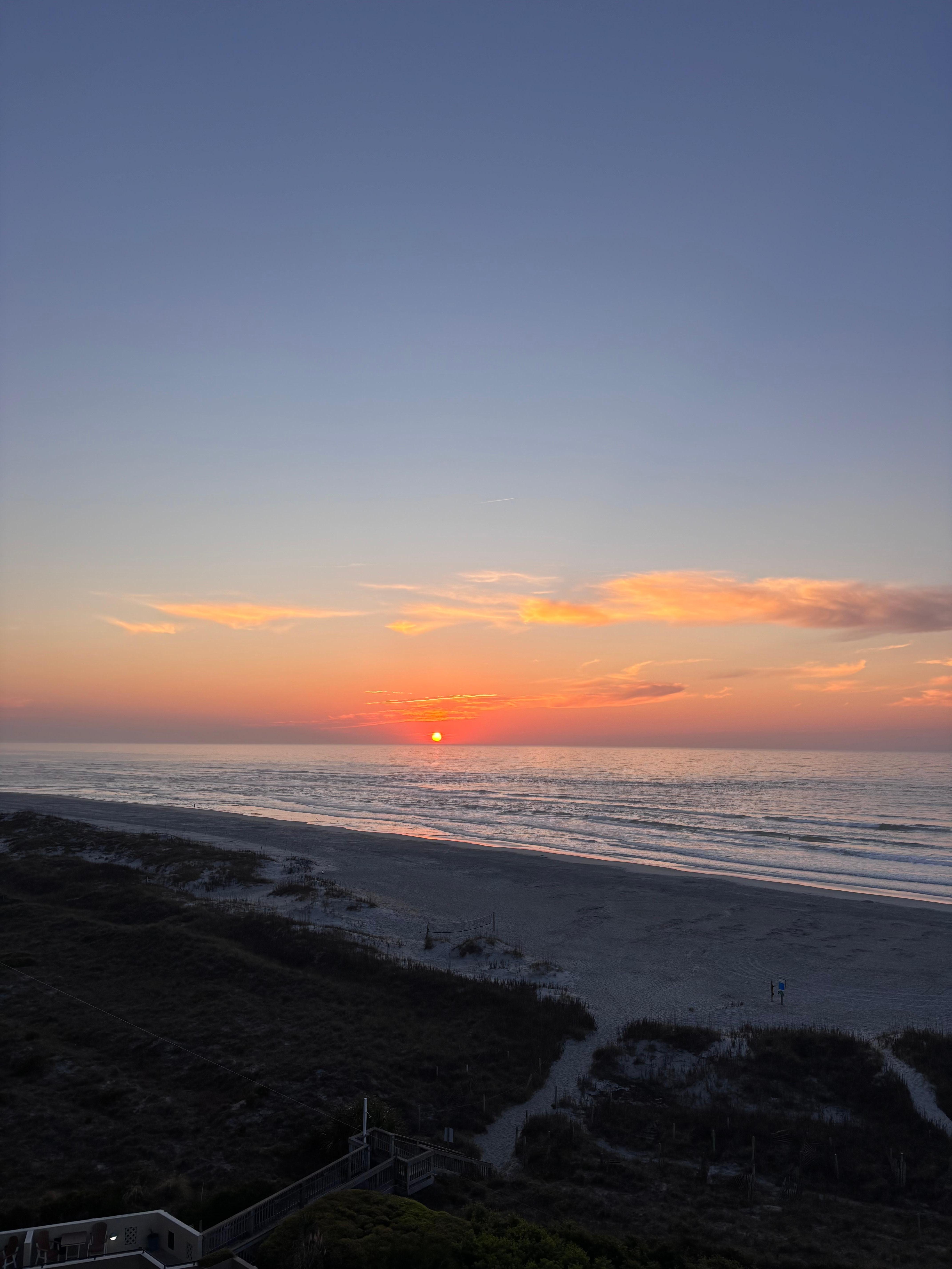 Sunrise view from our balcony