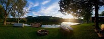 The lake is beautiful
