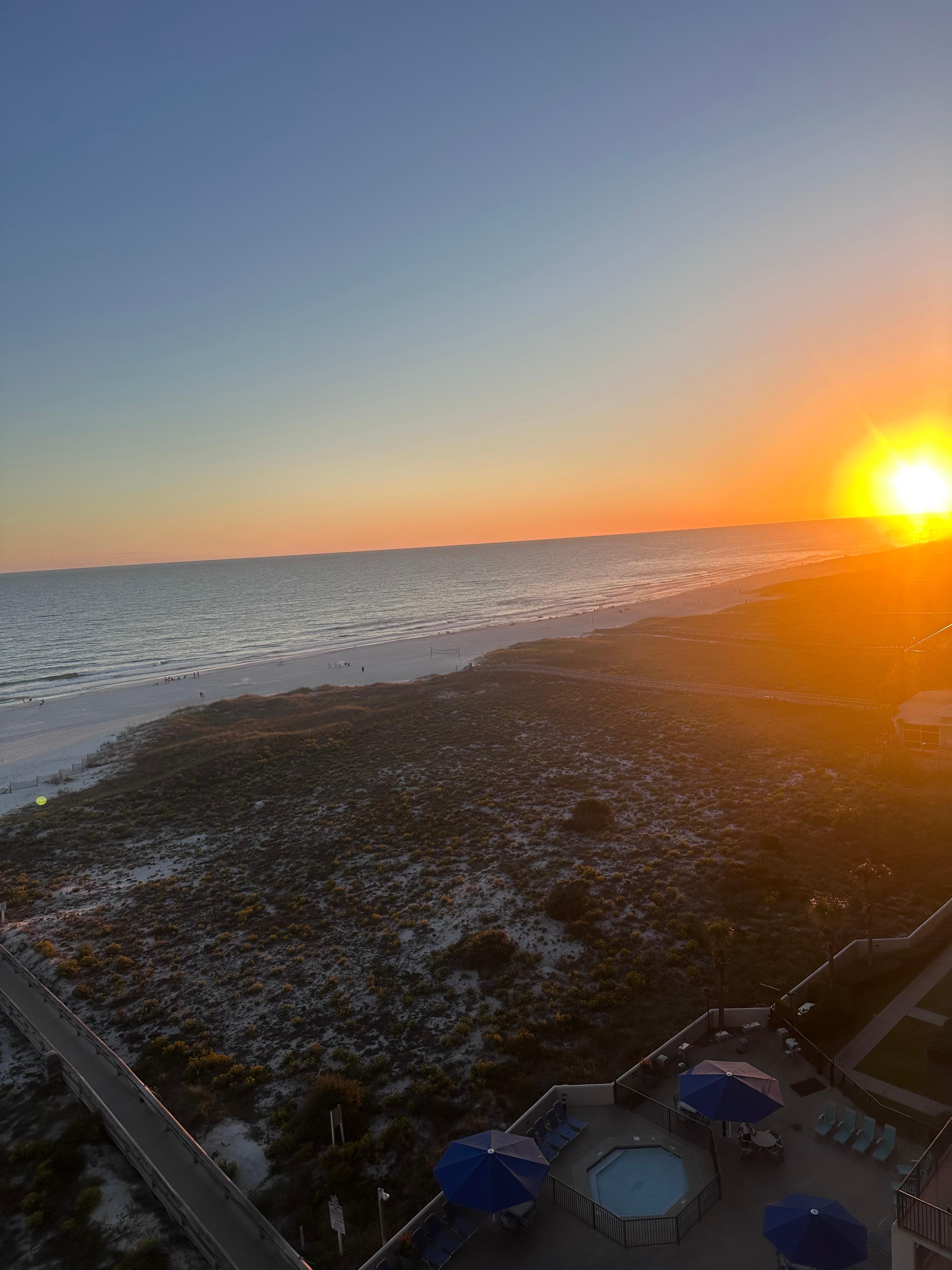 Sunset from balcony 