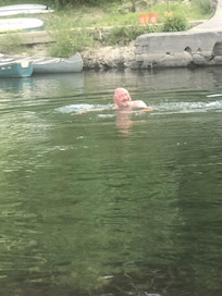 Me going for a swim in the Russian river.