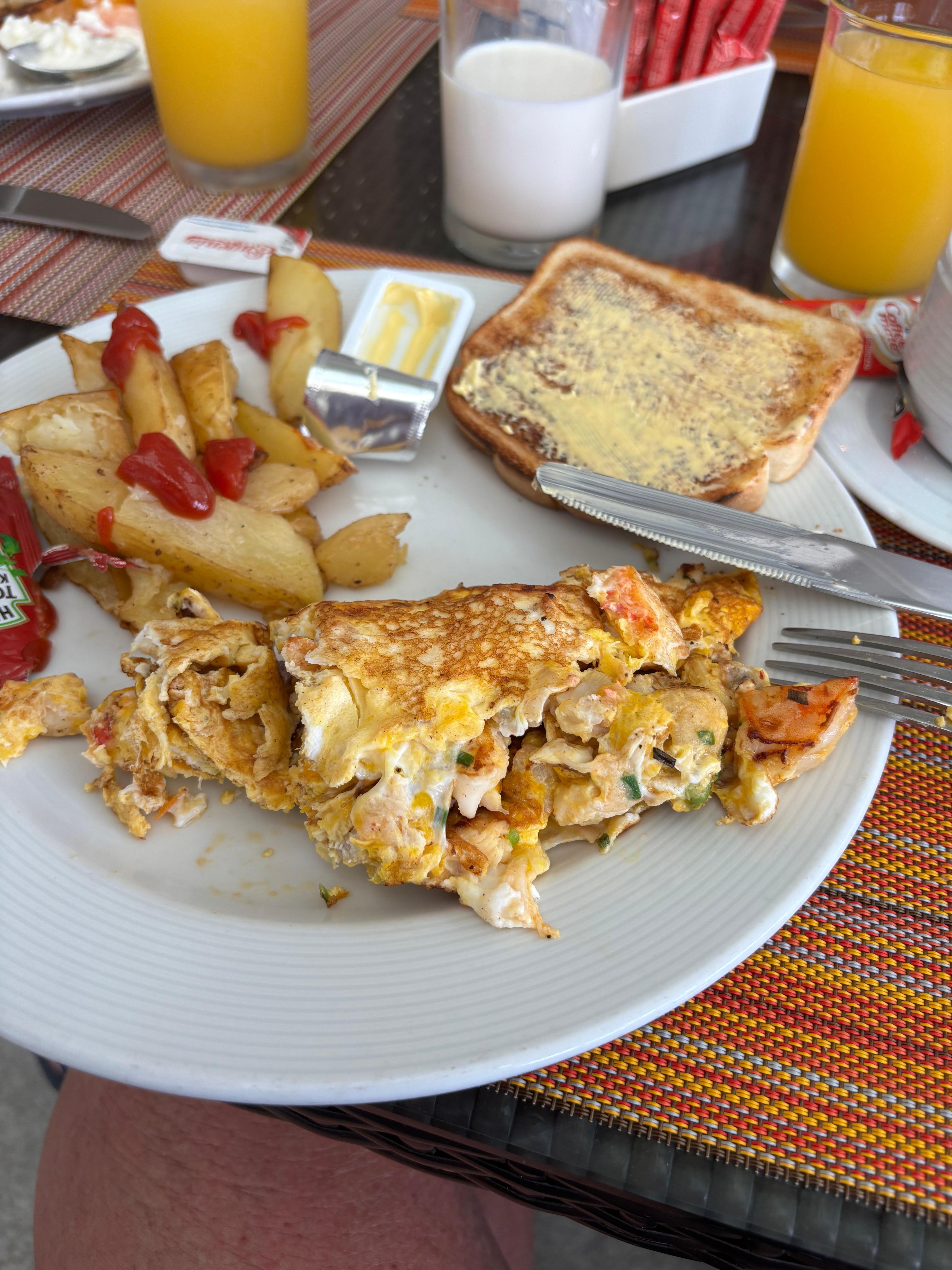 Lobster omelette
