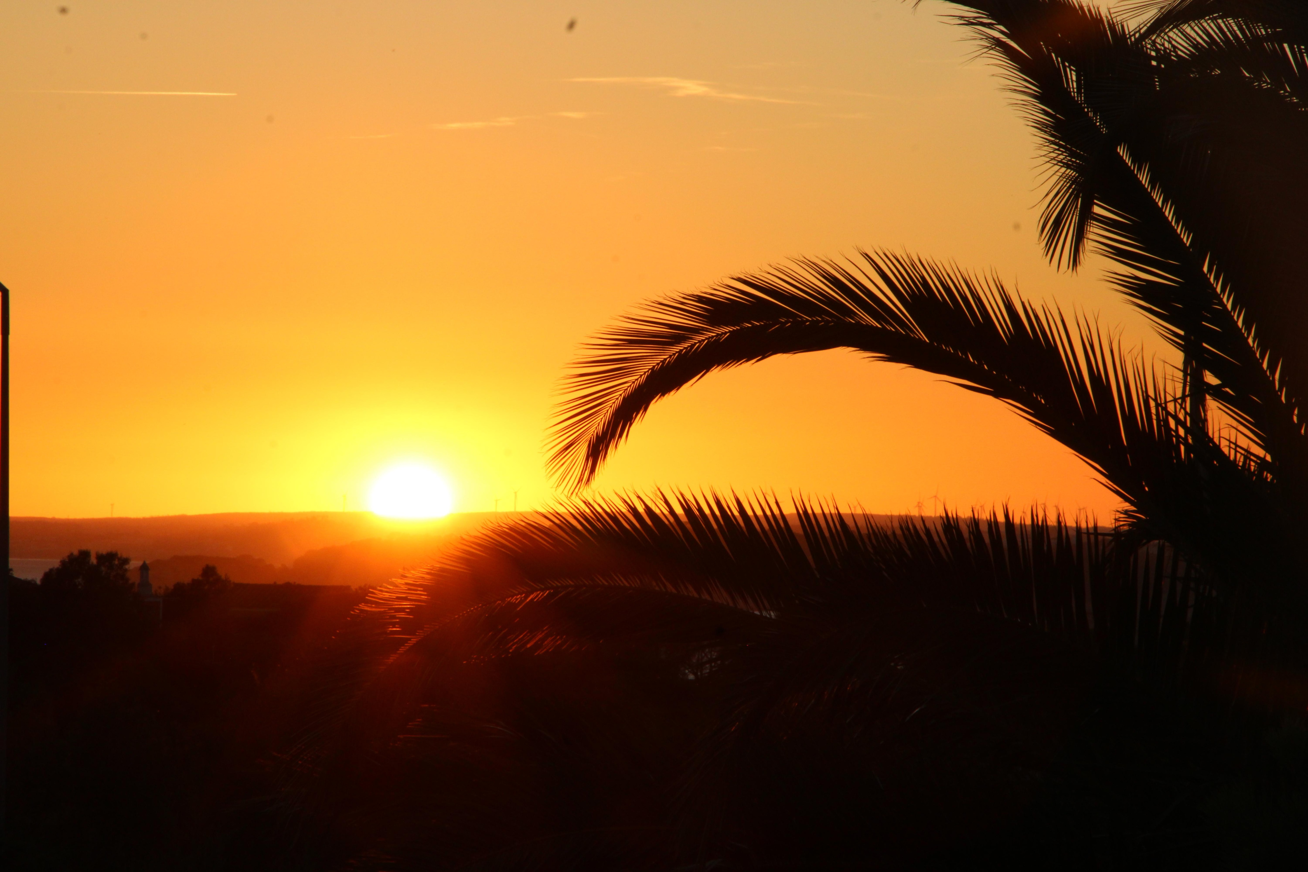sunset view from upstairs balcony between two of the bedrooms