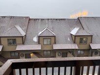 View from patio with snow