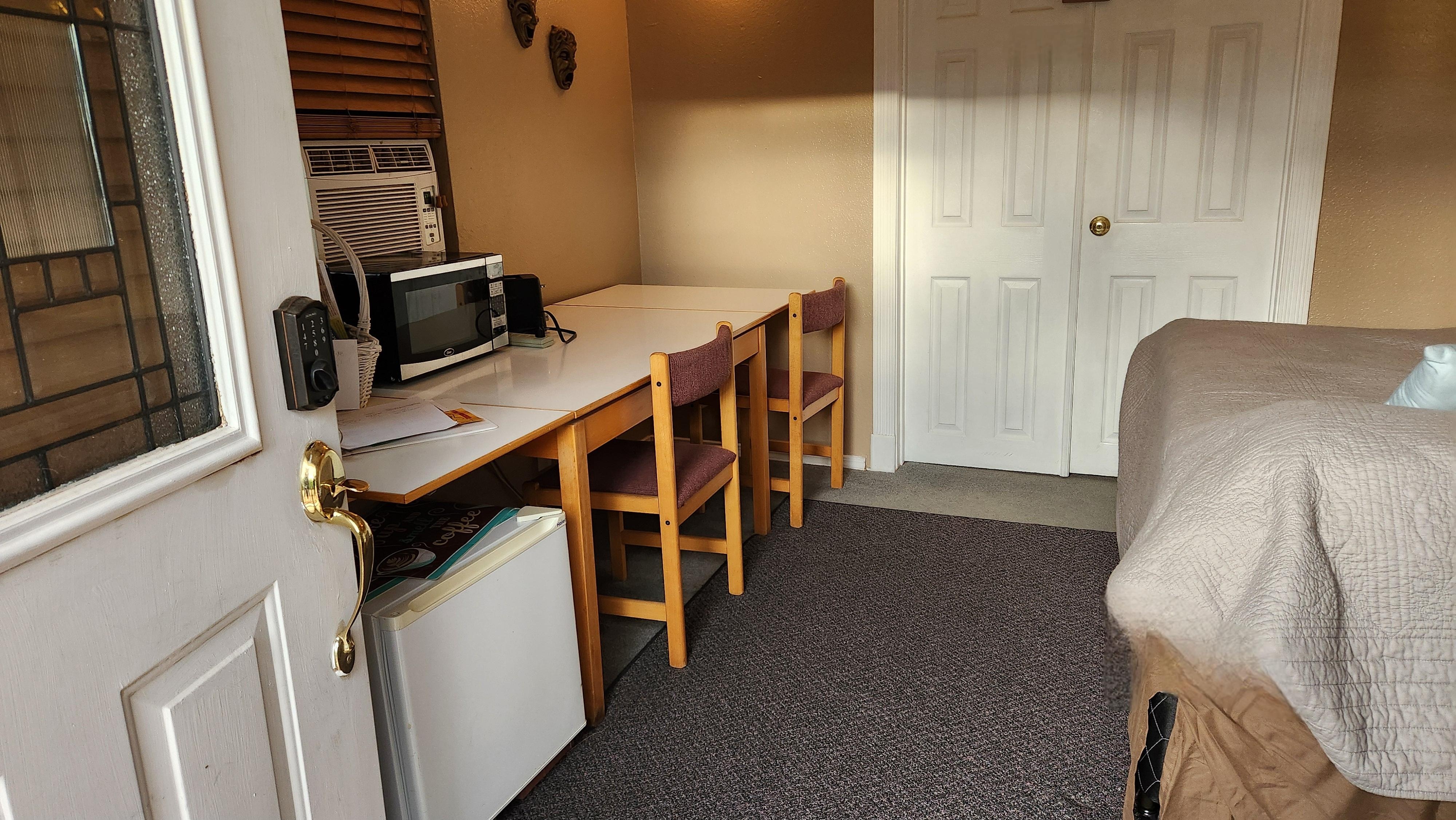Door from main house that goes into bedroom.