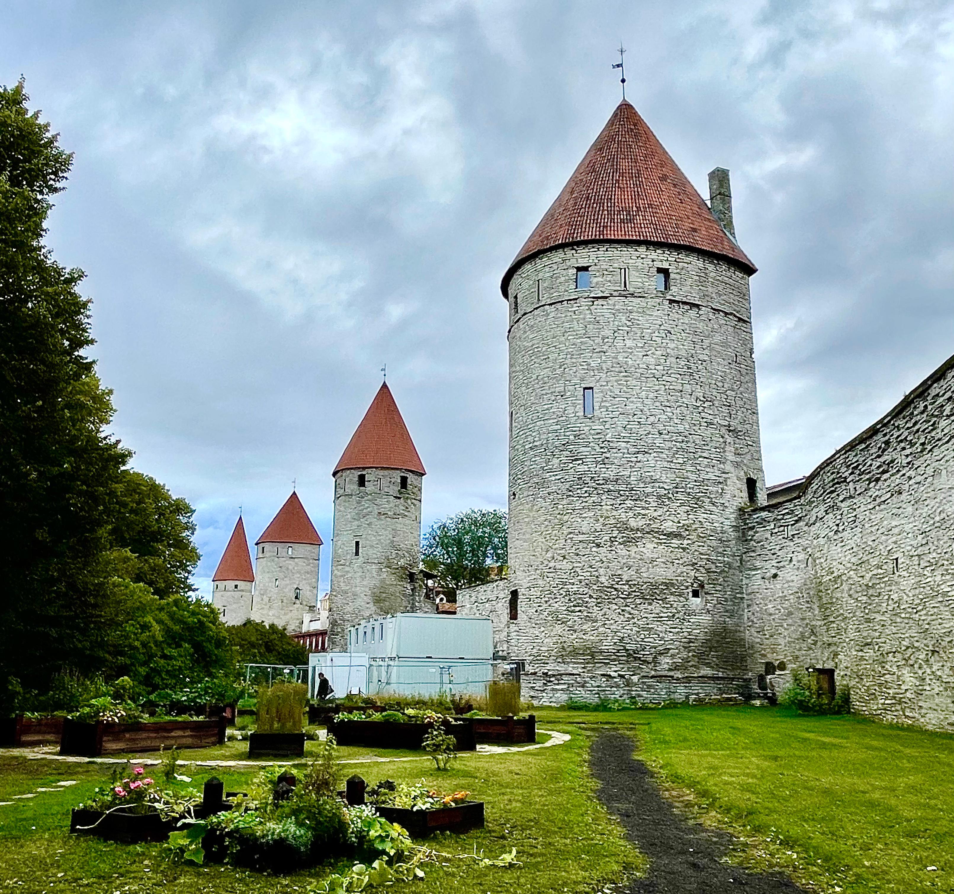 Towers along town wall