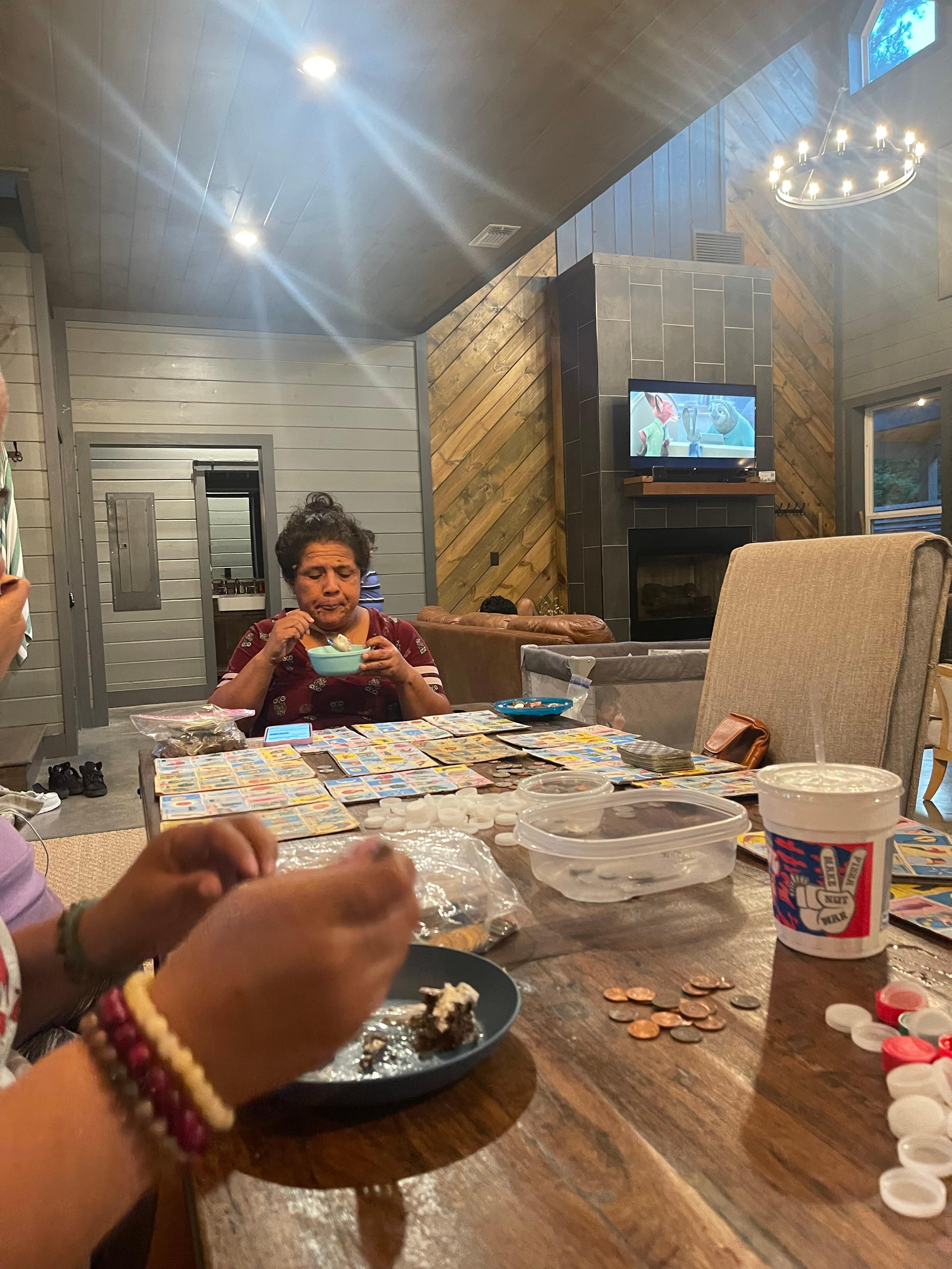 Needed a bigger table so everyone could be together. 😁
