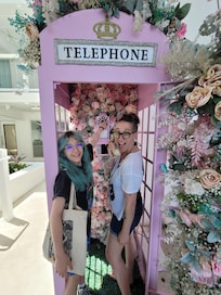 Cute phone booth for selfies.