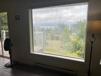 The view - clouded by the unsealed window.