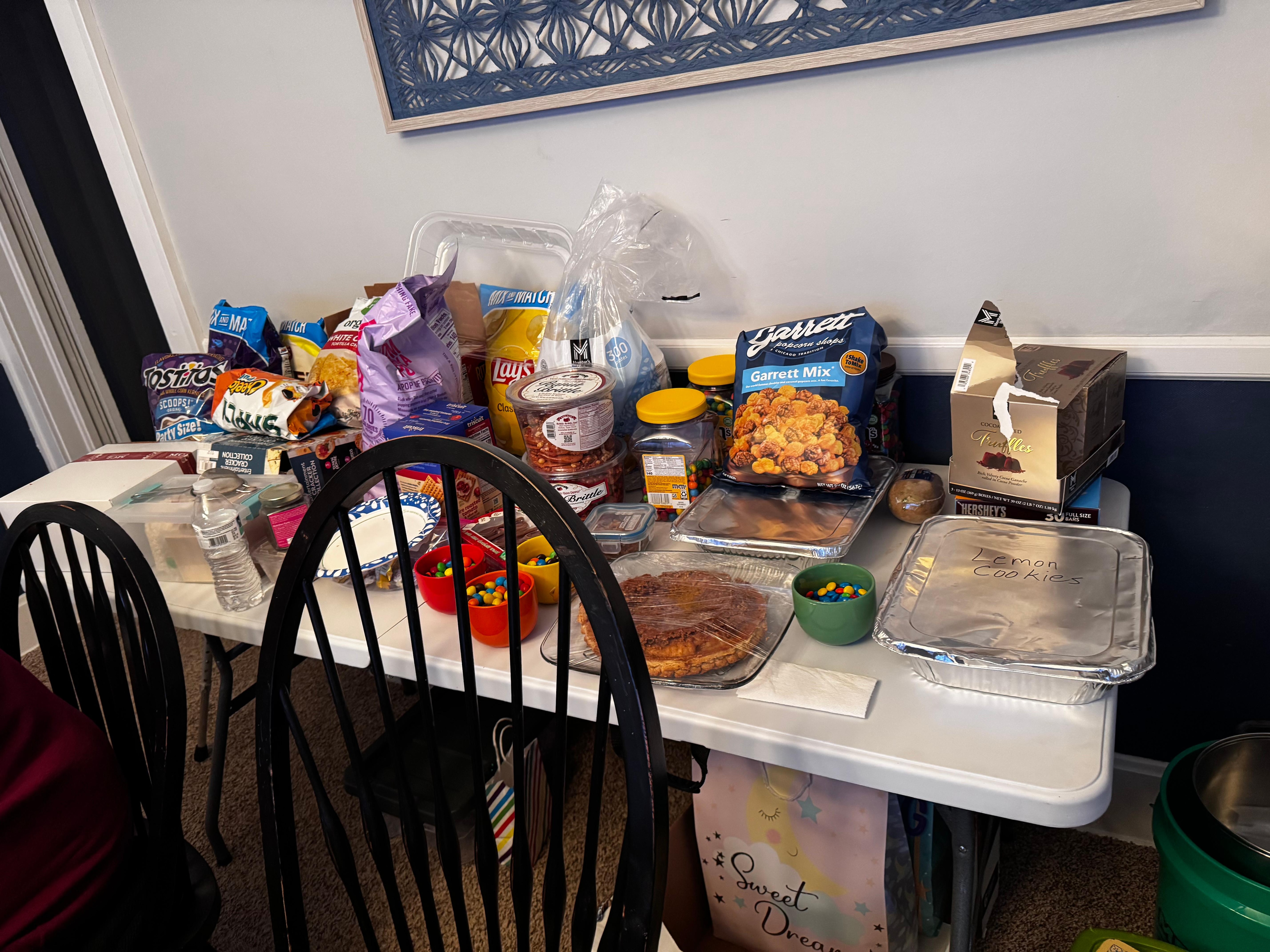 Our snack table 