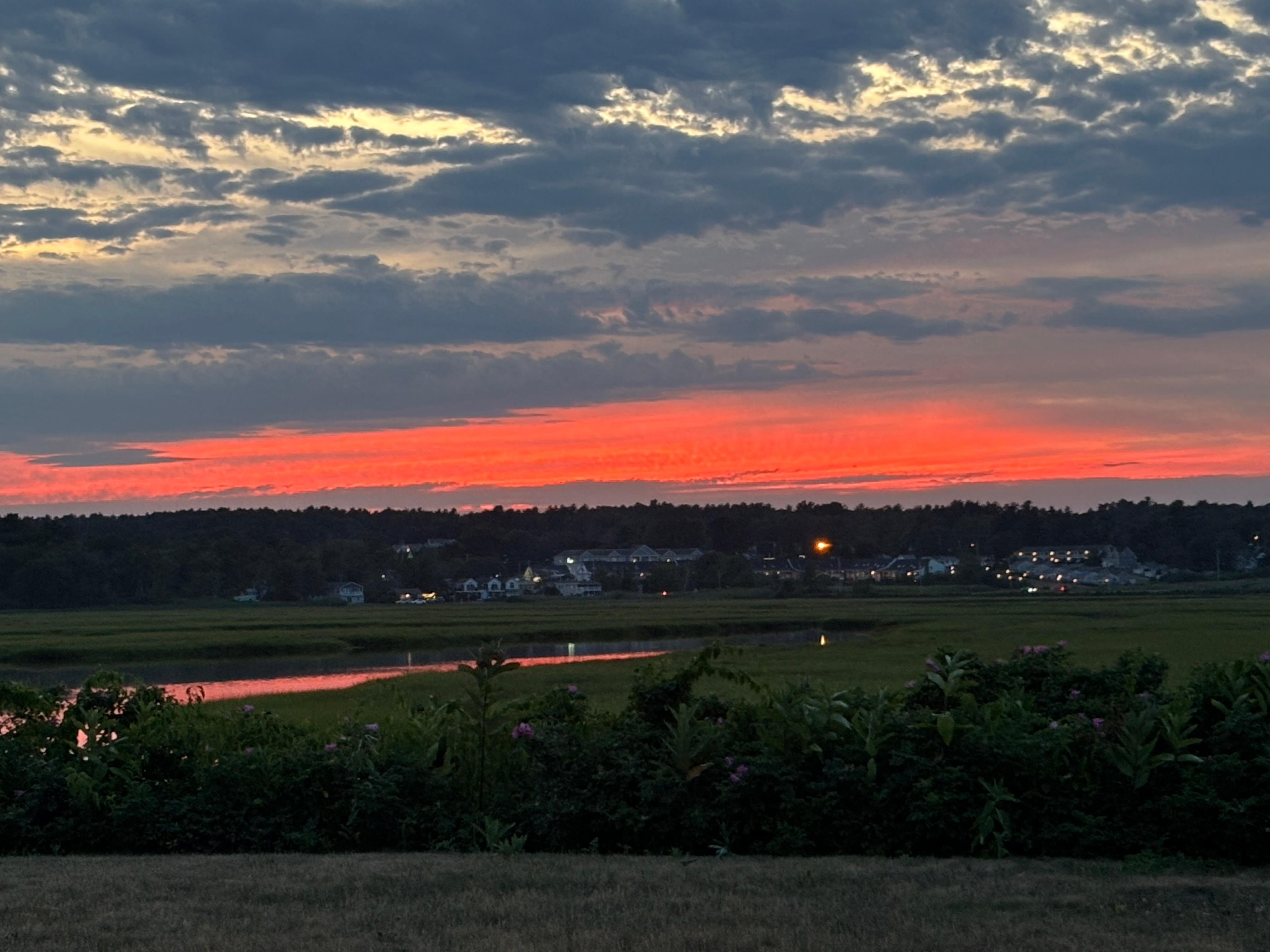 Sun set over the marsh. 