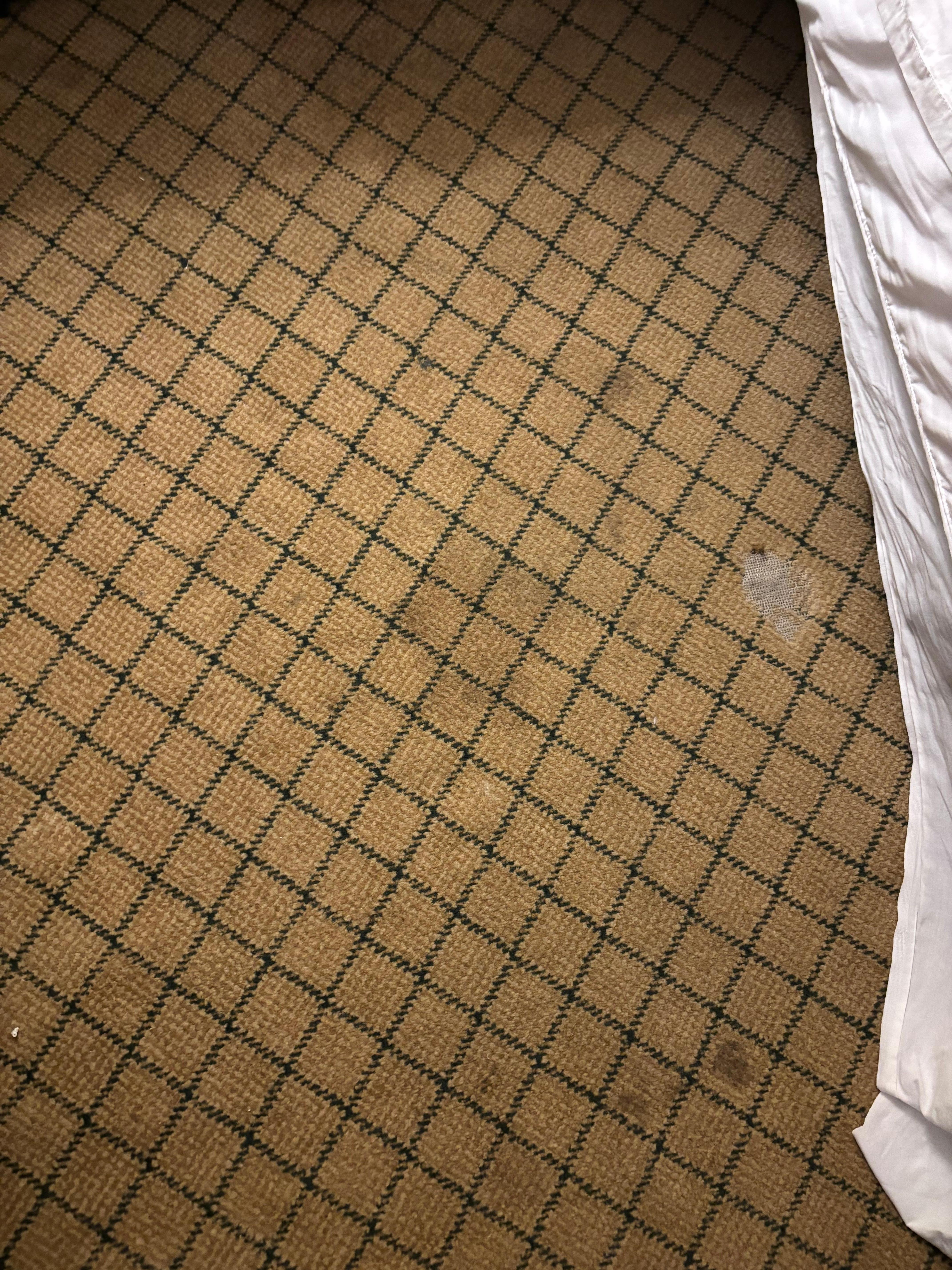 Dirty worn carpet 