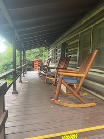 Front porch…connects to the side deck