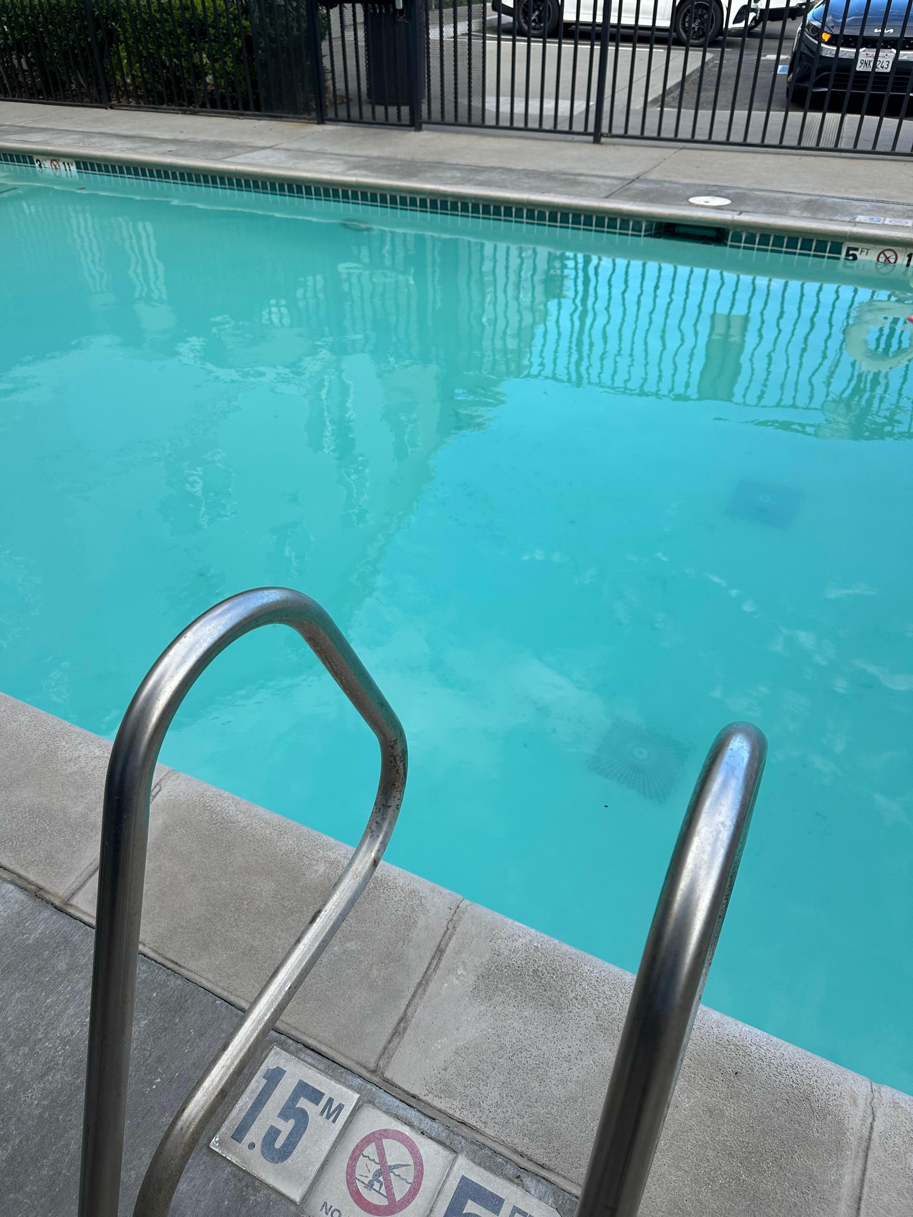 Look very cloudy probably not safe to swim