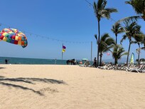 The beach area