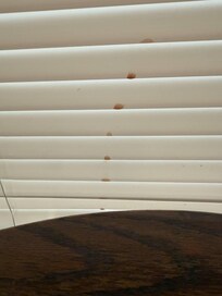 Coffee stains on blind