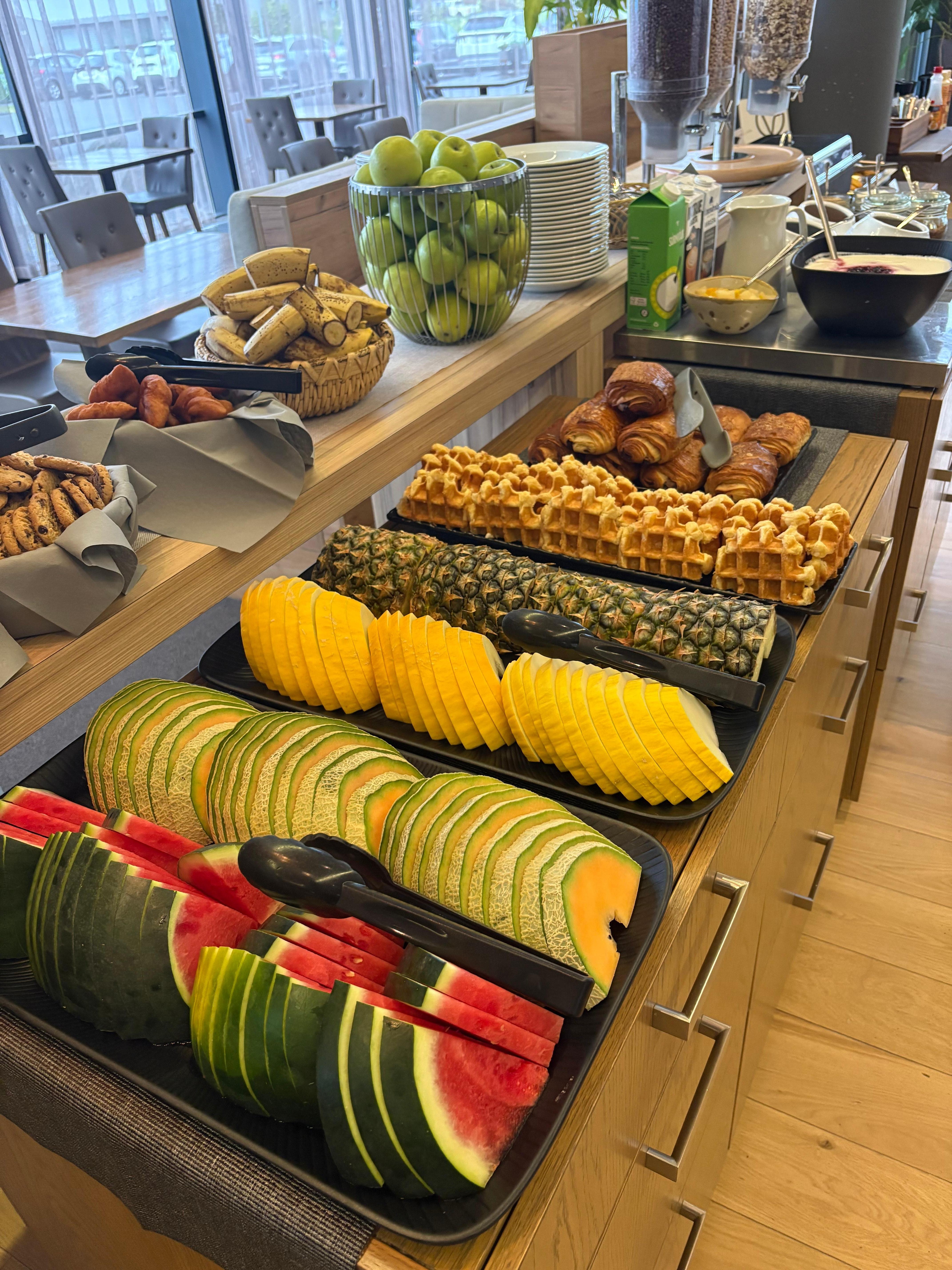 Generous breakfast buffet