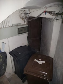 This is what we encountered on the unsignposted stairs on the only way out of our floor other than the lift. It was unlit.