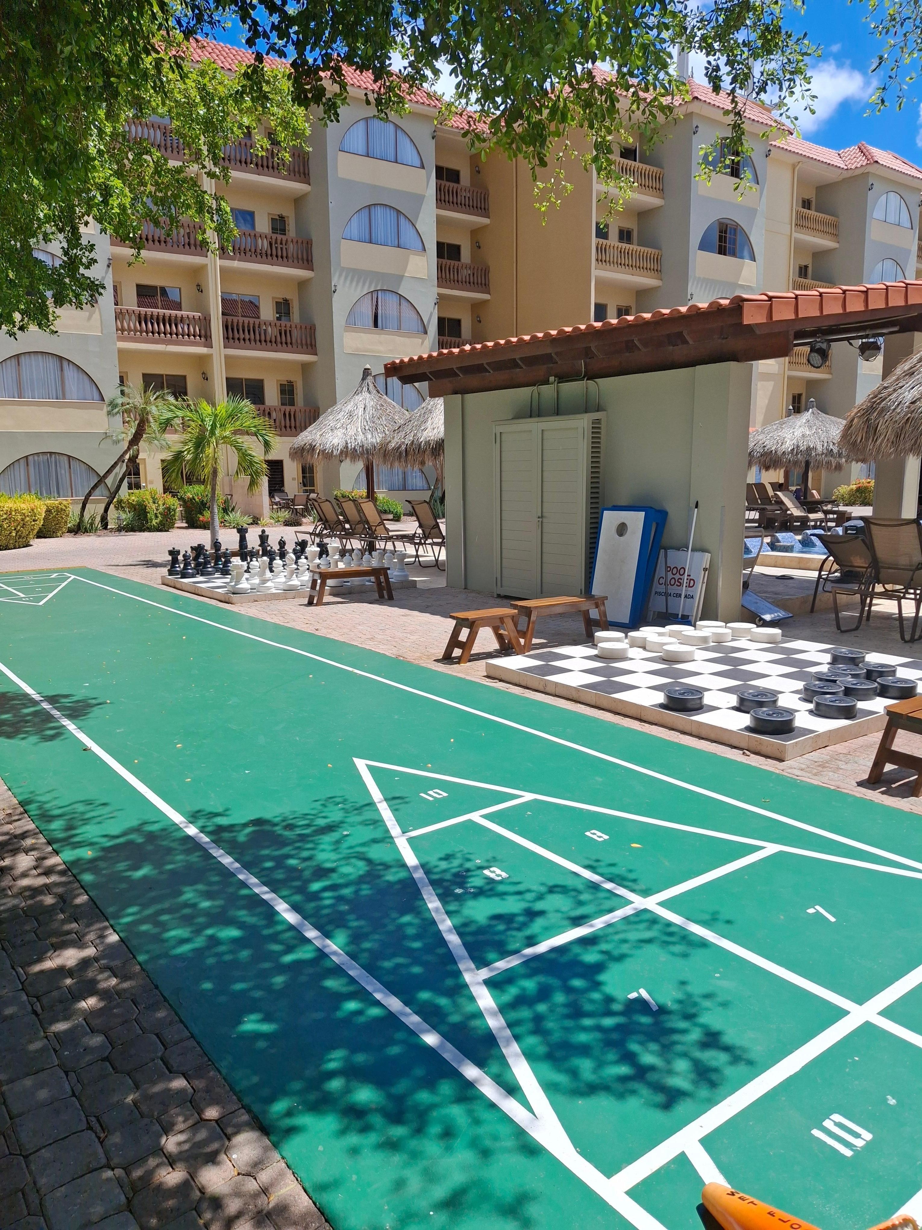 Chess Area behind the main pool