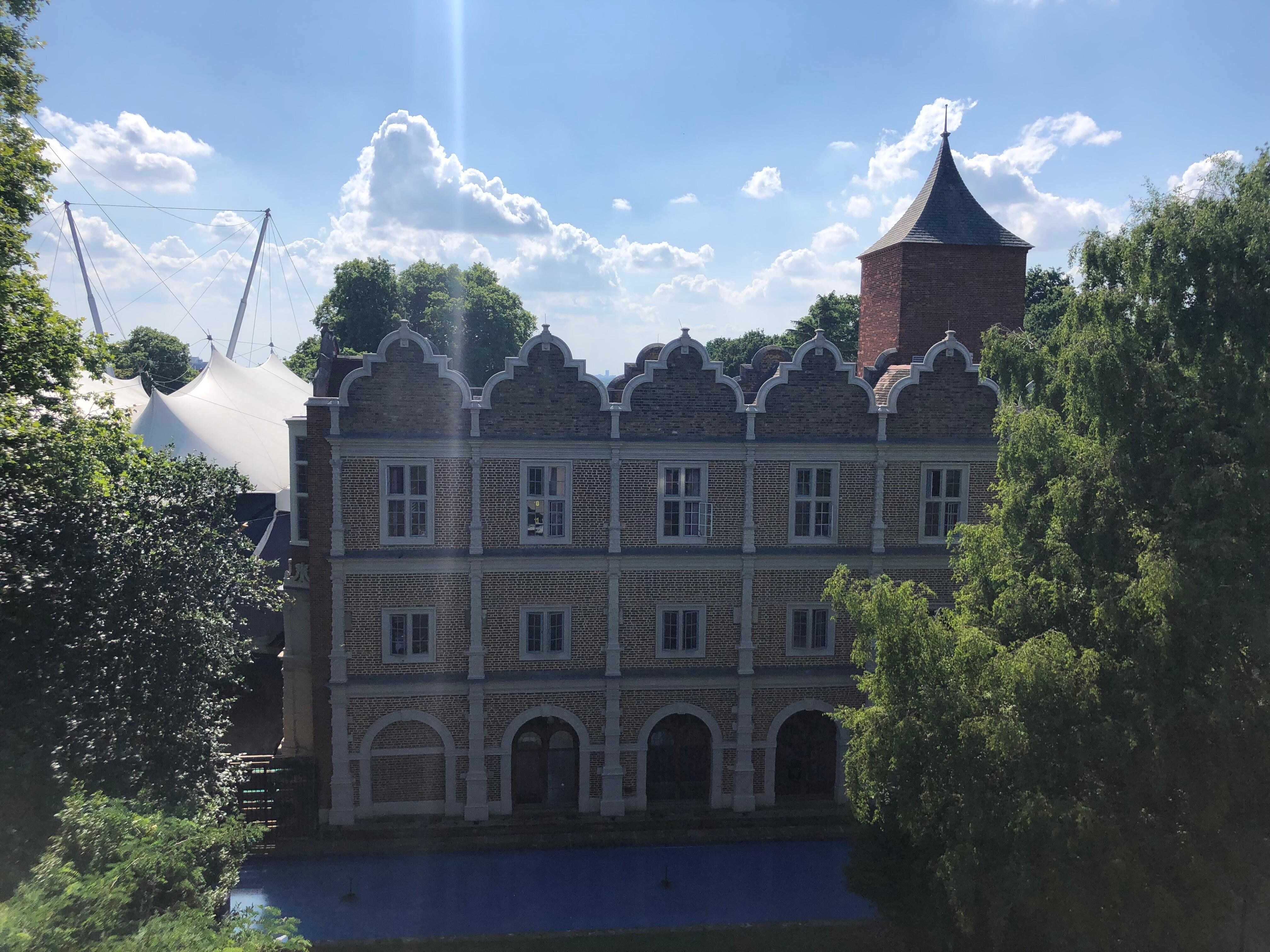 View of Holland House and the Opera Marquee from the terrace.