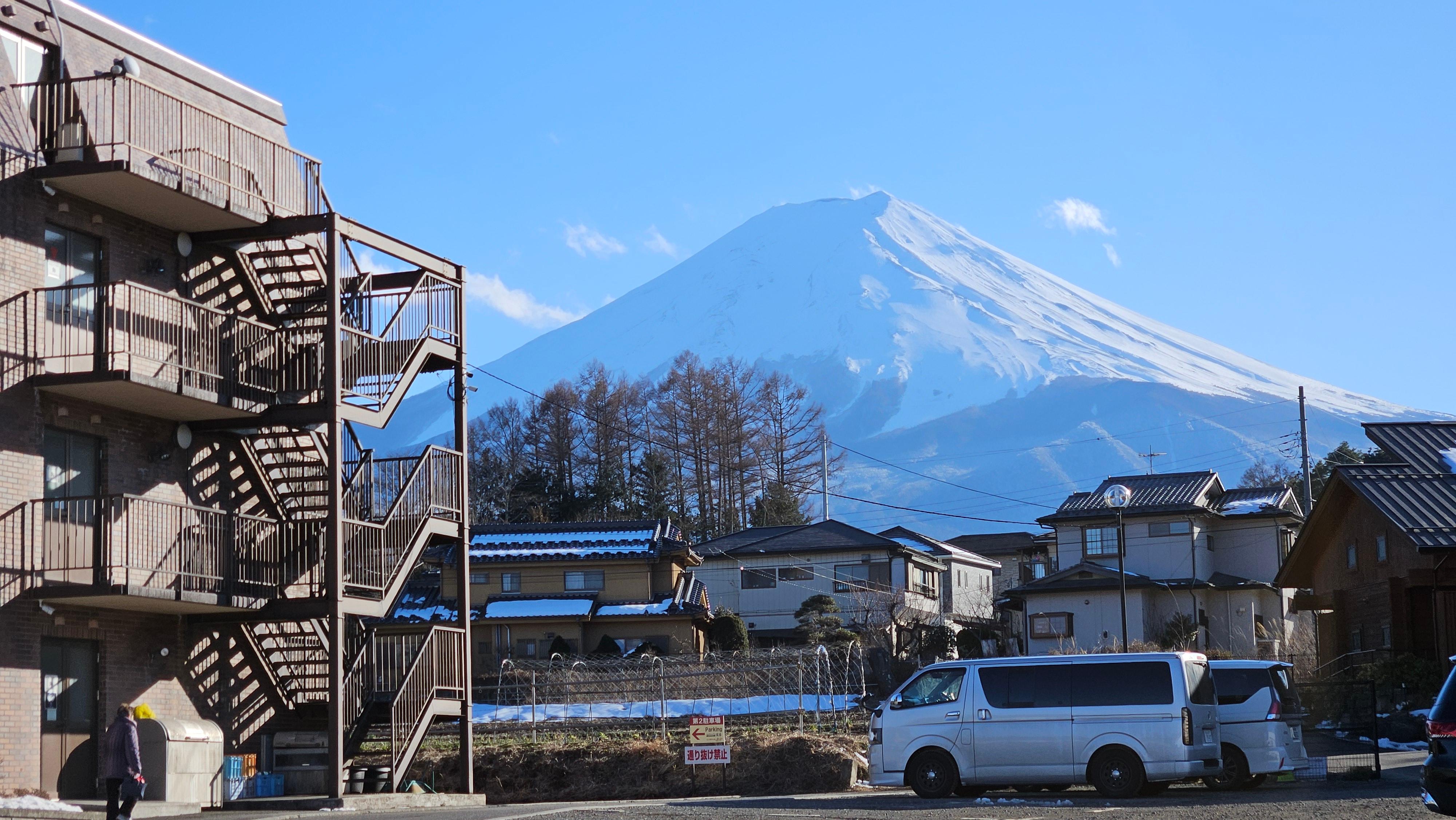 The hotel is basically in the foothills of mount fuji.