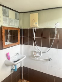 Douche avec faible débit