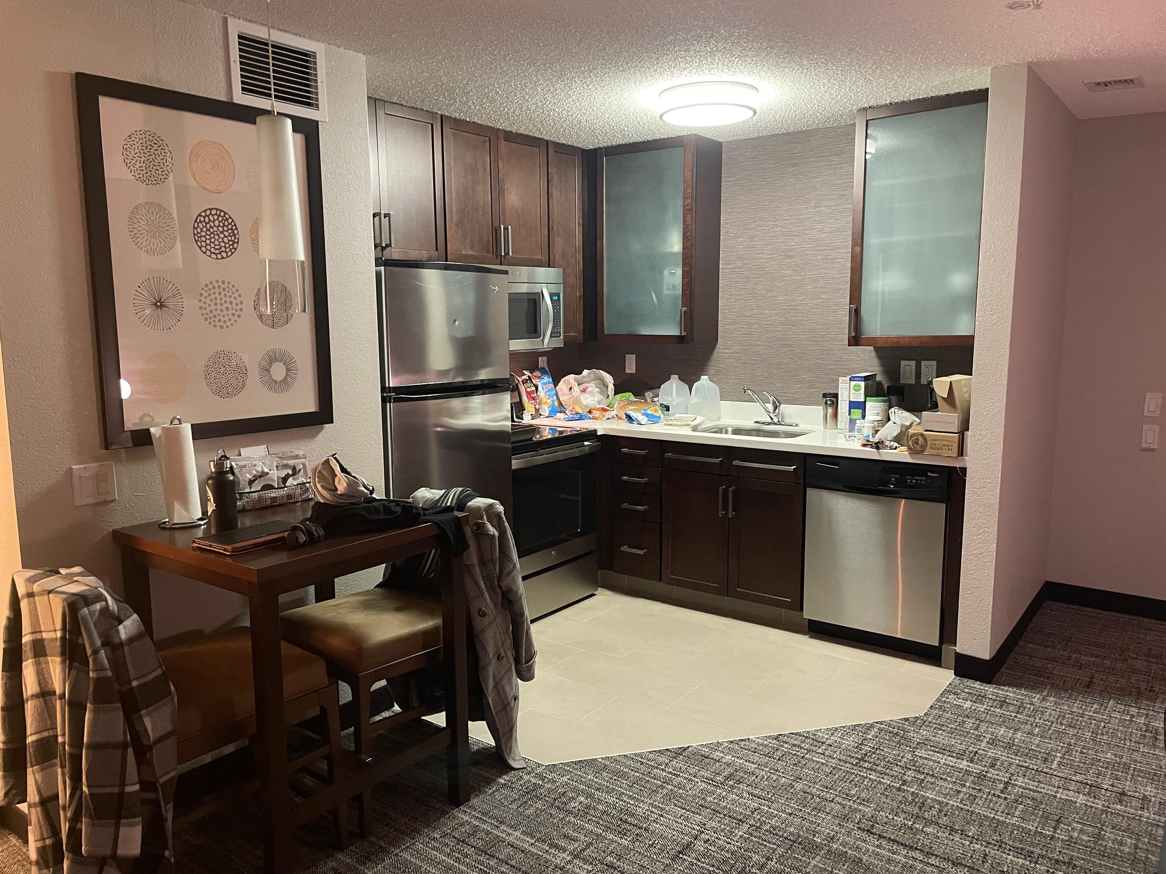 Open kitchen area