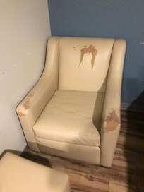 Old peeling chair