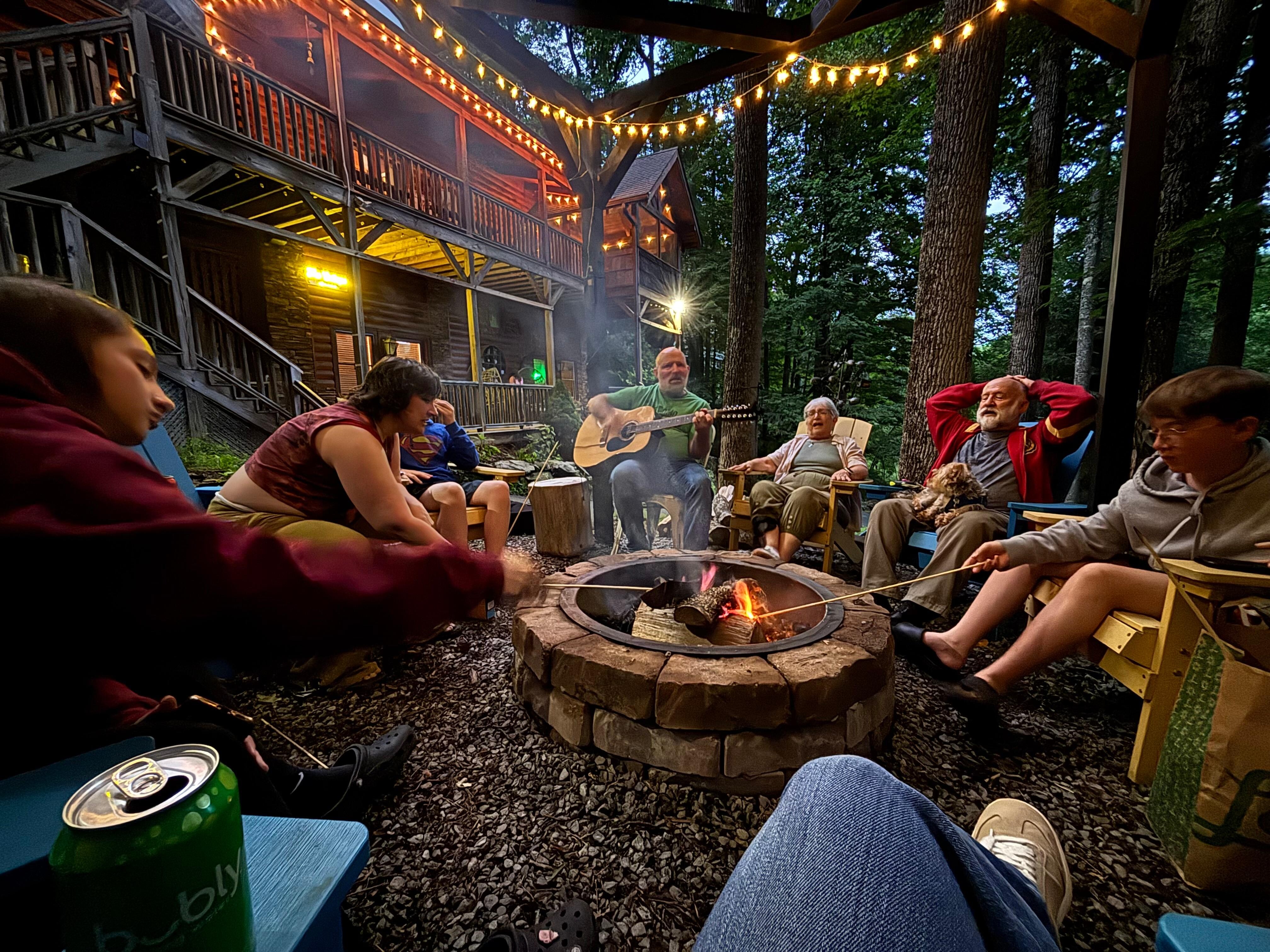 The fire pit.