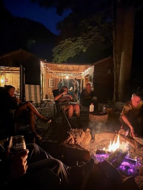 Fireside get-togethers near the game barn - s'mores, darts, horseshoes just to name a few things to do.
